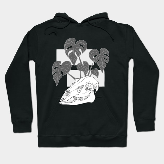 Deer monstera Hoodie by terastar